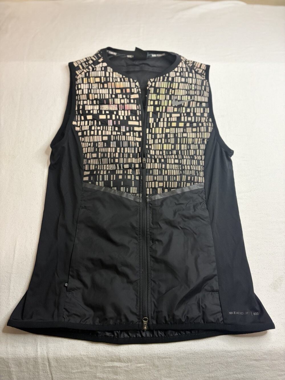 Nike Aeroloft 800 Down Running Vest Women’s Small Black Reflective